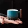 Mugs Exquisite Ceramic Retro Coffee Cup Office Water Filter Tea Mug Handmade Birthday Gift