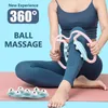 Güzel bacak masajı silindir el tipi u şekil yoga masaj pilates spor vücut şekillendirme toprağı top için arka bacak ayağı kas 240323