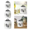 Storage Bottles Ceramic Jar With Lid Pet Treat Container Kitchen Home Food