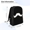 Sac à dos personnalisé mode guidon moustache sacs à dos hommes femmes décontracté bookbag pour collège école visage cheveux barbe sacs