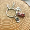 Keychains Fire Trucks Extinguishers Hats Department Firefighters Letters A-Z Men's Jewelry Pendants