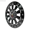 Darts Game Dart Board Wall Clock Mancave Game Room Bar Pub Wall Decor Doel Doel Game Bullseyes Vinyl Record Wall Clock 24327