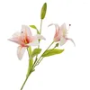Decorative Flowers Simulation Flower Lily Artificial Fake Plastic Home Garden Courtyard El Living Room Decoration