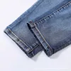 Purple Brand Mens Mendy New Blue Patch Slim Fit Casual Jeans