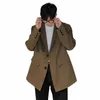 pfnw koreańskie fi kurtki dla mężczyzn stały kolor vintage swobodny płaszcz męski płaszcz 2024 Stylowe sprężynowe topy 28W3046 06SD#