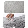 Mats Bath Foot Mat Cobblestone Douche en relief Carpets non glisses Absorbants Tapis de plancher lavable épaissis Mémoire de mousse Mousse de salle de bain paillasson de salle de bain