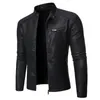 pu Casual Giacca di pelle da uomo Primavera Autunno Cappotto Moto Biker Slim Fit Outwear Maschio Nero Blu Abbigliamento Plus Size S-3XL 2024 N3Qh #