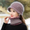 Berets Middle Aged And Old Age Hat Female Autumn Winter Hair Knitting Basin Man Mother Woman Bib