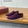 Loro piano lp lorospianasl heren schoenen schoenen echt lederen slip-on schoenslip op luie casual zachte zool enkele schoenen paar heren schoenen