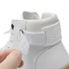 Fitnessschoenen Herfst Winter Enkellaarsjes Zwart PU-leer Heren Merk Outdoor High-top Woestijn Wandelen Tactisch zijritsplatform