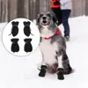 Vestuário para cães 4 PCS Pet Shoe Covers Sapatos Snowshoes Anti Skid Boots Pequenos Protetores de Veludo Calçado Ao Ar Livre Filhote de Cachorro