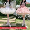 Multi-layer Ruffled Petticoats for Women Fluffy Bubble Skirt Crinoline Underskirt No Hoop Boneless Lolita Puffy Skirt Mini Skirt 240326