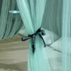Travesseiro princesa mosquiteiro dossel com laço-pendurado anti insetos cortina para cama de casal lona janela tenda casa jardim