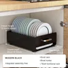 Kitchen Storage Dish Rack Drainer Cabinet Built-In Pullout Drawer Shelf