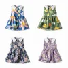 Baby Meisjes Bloemenprint Jurk Prinses Kinderkleding Kinderen Peuter Bloemenprint Verjaardagsfeestje Kleding Kid Jeugd Witte Rokken maat 70-130cm v0hE#