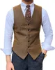 men's Suit Vest Busin Slim Fit Vest Retro Steampunk Vest Wedding Groom Men Sleevel Waistcoat Q7oI#