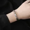 Charm Bracelets High-Quality Stainless Steel For Men Blank Personality Splicing Link Chain On The Hand Jewelry Gifts Trend