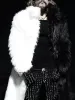 men Faux Fur Coat Winter Thick Fluffy Lg Sleeve Warm Outerwear Luxury Fur Lg Jacket Black and White Btjas Jackets Mens 20uq#