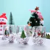 Бокалы для вина, двухслойные, расшитые блестками, стеклянные чашки для рождественской елки, не боятся жары или подарков на год