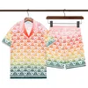 Nowy styl Casablanca Set Set Mens koszule garnitur Koszulki Casablanc Summer Beach Ubrania Casa Blanca Designer Casual Shirts Us Size M-3xl