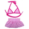 Abbigliamento per cani 1 set bikini colore brillante pregevole fattura decorativo sexy fionda abito da festa costume da bagno per animali domestici Poshoot