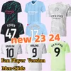 Fußballtrikots HAALAND 23 24 DE BRUYNE PHILLIPS MANS CITIES GREALISH FERRAN MAHREZ FODEN BERNARDO JOAO CANCELO Z RODRIGO Fußballtrikot Herren Kinder Kit Sets Uniformen