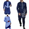 2024 Elegant African Style Men's Luxury Suit Plaid Rand Single Breasted Set och byxor 2 stycken Casual Busin Suit For Men Y2FC#