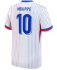 S-4XL Benzema Soccer Jerseys 2024 French Mbappe Griezmann Pogba Giroud Tchouameni Home Away 23 24 Francia Football Men Kids Kit