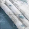 Duschgardiner Madamoiselle Sea Seashell Grey Polyester Fabric Ocean Tryckt elfenben Vattentät gardin Q240116 Drop Delivery Dhdzu