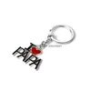 Schlüsselanhänger Lanyards Ich liebe Papa Mama Papa Mama Emaille Buchstabe Rotes Herz Schlüsselanhänger Familienringe für Mutter Vater Schmuck Geschenk Drop Del Dhymm