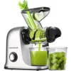 Masticating Juicer Hine High Juice Yield, Easy Cleaning, Reverse Function Quiet Motor for Vegetables and Fruits - Sier Gray