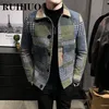 Patchwork polaire veste d'hiver hommes vêtements style coréen manteau d'hiver hommes veste streetwear 3XL 2023 nouveautés Z9JF #