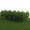 Fiori decorativi 70 pezzi Mini modello di albero decorazione simulata per la strada ferroviaria Tavolo di sabbia Layout paesaggistico Decorazioni per il desktop Giocattolo per bambini