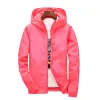 Nya våren och hösten FI Casual Windbreaker Hooded Zipper Skin Clothing Coats Jackor för män Trend Streetwear Tops O21y#