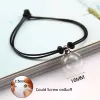 Braccialetti con ciondoli 2 pezzi Palla di vetro riempibile vuota con cordoncino intrecciato a mano Bracciale con urna Gioielli ricordo per uomo Donna Regalo commemorativo Otgrq