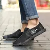 Casual schoenen Heren instapper van leer Mode Ademend Platte lage top Wandelschoenen voor heren Zachte zool rijdende loafers