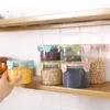 Garrafas de armazenamento 2 tamanhos anel selado manter fresco recipiente claro caixa de cozinha cor diferente vasilha de alimentos transparente