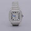 Fashion Forward Hiphop Customize Certified Diamonds 고급스러운 유엔 스테인리스 스틸 프리미엄 품질 Moissanite Wrist Watch