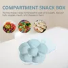 Dinnerware Sets Multi Sectional Plastic Plate Snack Storage Box Appetizers Nut Serving Container