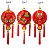 Party Decoration Spring Festival Chinese Dragon Hanging Ornament Red Traditionell 90x30 cm med FU -karaktär för leverans Tillbehör