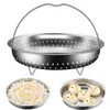 Double Boilers 304 Stainless Steel Rice Cooker Steamer Basket Thickened And Deepened Steam Cookware Steamers Parts