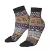 Chaussettes pour hommes Alhambra Tessellations Rouge Bleu et Violet Cheville Hommes Femmes Automne Bas imprimés