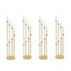 LED Party Candle) 8Arms Decorations Supplies Pillar Pedestal Plint Table Walkway Pillar Stand bröllopsdekoration för bröllopsbakgrund