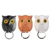 Rails Owl magnetic key hook Automatic winking nopunch hook Doorway entrance living room wall hanging organizer storage hooks