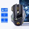 Imice Wireless Gaming Mouse USB 3200DPI الوضع المزدوج 2.4 جيجا هرتز بلوتوث قابلة لإعادة الشحن 7 مفاتيح الفئران الصامتة الفئران 7-Color LED X7