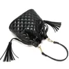 Bag Women Fashion Shoulder Lady Messenger Diamond Lattice Bucket Bags Crossbody Vegan Leather