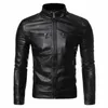 2024 Spring Men Leather Coat Zipper Korean Fi Leather Sheepskin Men Leather Jacket Trend Casual Fit Slim Baseball Clothes z4So#