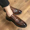 Casual Shoes Oxford Thick Soled Lace Up Leather Men's British Style Block High Quality Moccasin