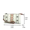 5pcs Coin Purses Canvas Geometry Printing Phone Protable Long Wallet Mix Color