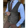 Serge Casual Chaleco Steampunk Hombre formal Ambo Chalecos para mujeres Gótico Chaleco Traje Masculino Wang Sleevel Deportes Conjuntos m7sz #